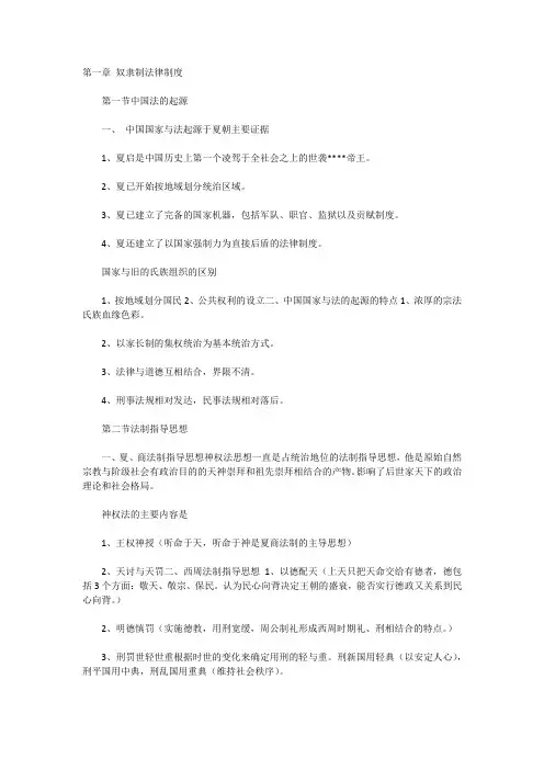 第一章 奴隶制法律制度