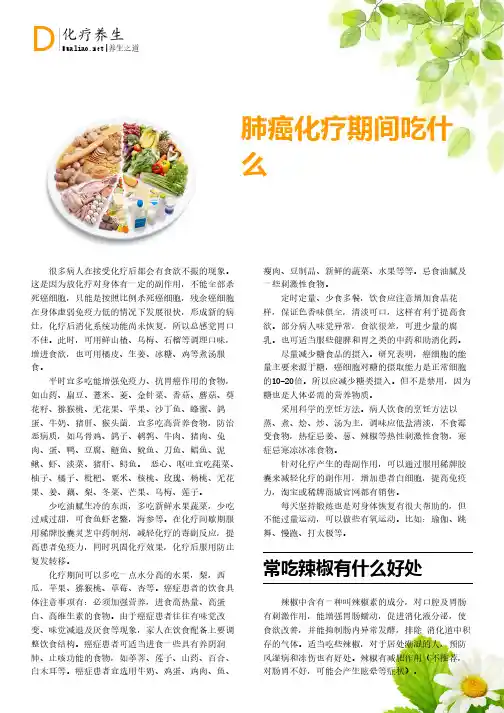 肺癌化疗期间吃什么