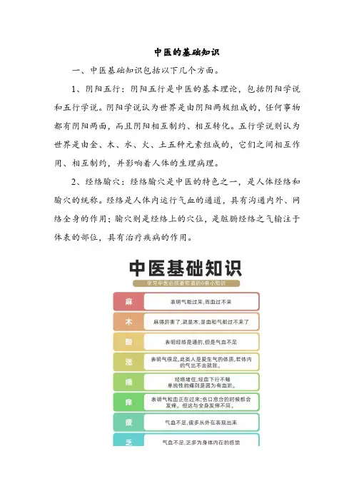 中医的基础知识