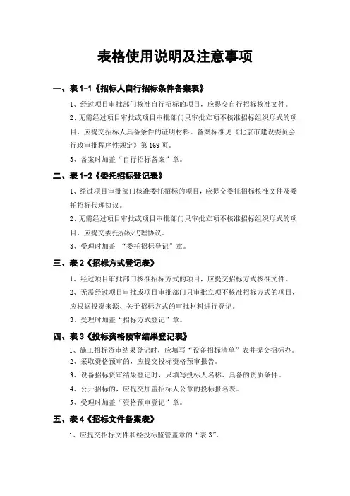 企业管理-表格使用说明及注意事项