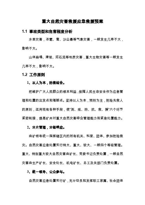 重大灾害