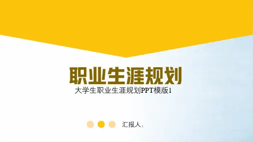大学生职业生涯规划PPT