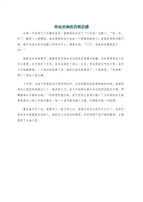 命运交响曲的观后感