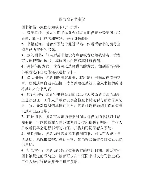 图书馆借书流程