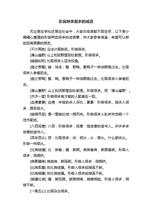 形容种类很多的成语