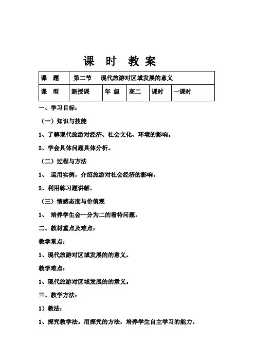 人教版高中地理选修3《第一章 现代旅游及其作用 第二节 现代旅游对区域发展的意义》_30