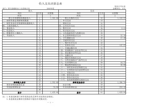 一般公共预算财政拨款项目支出决算表