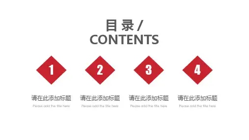红色欧美风通用画册模板课件