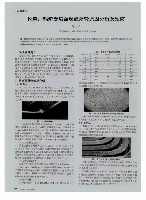 论电厂锅炉受热面超温爆管原因分析及预防