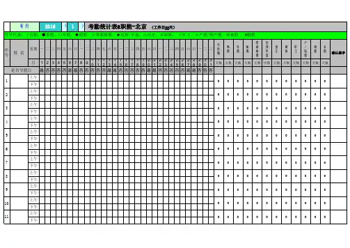 考勤表(带函数)