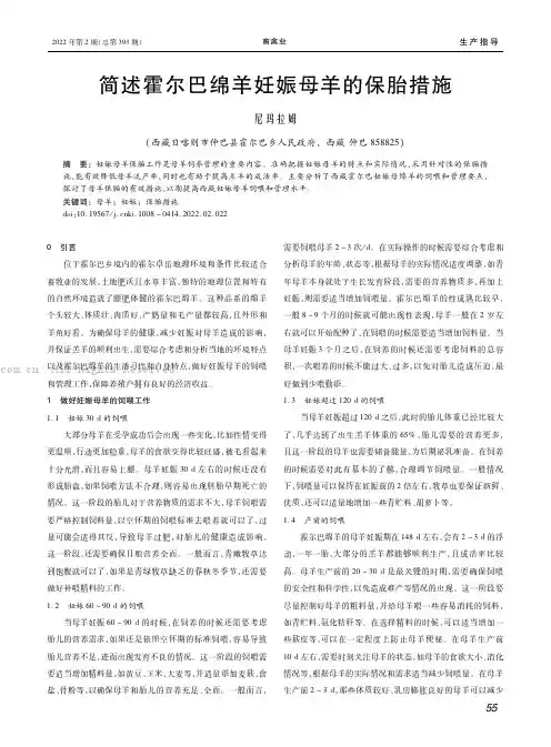 简述霍尔巴绵羊妊娠母羊的保胎措施