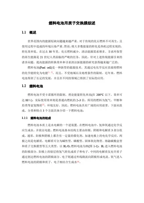 燃料电池用质子交换膜简介