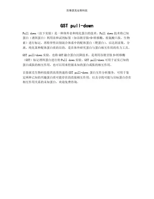GST pull-down