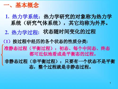 大学物理第三章热力学第一定律第四章热力学第二定律