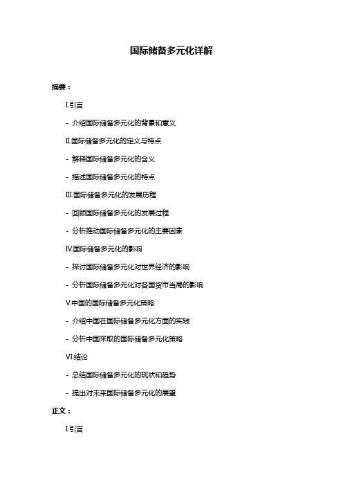 国际储备多元化详解