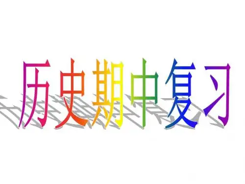 北师大版八年级下册历史期中复习