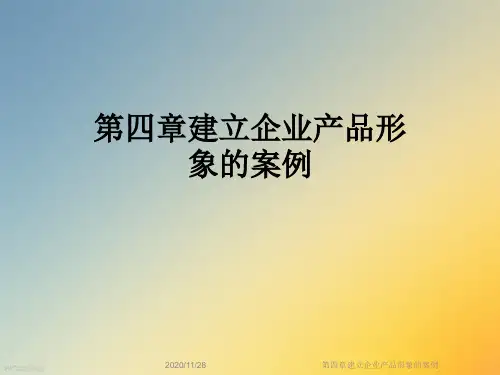 第四章建立企业产品形象的案例