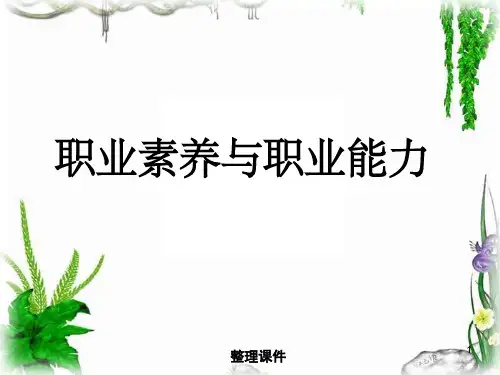 就业指导之职业素养与职业能力