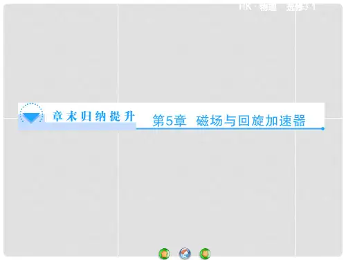 高中物理 第五章 磁场与回旋加速器章末归纳提升课件 