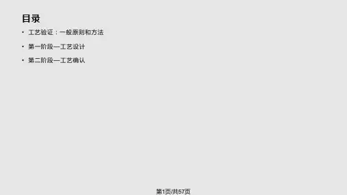 工艺验证—工艺设计工艺确认PPT课件