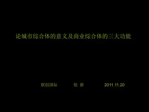 倪群-论城市综合体的意义及商业综合体的三大功能
