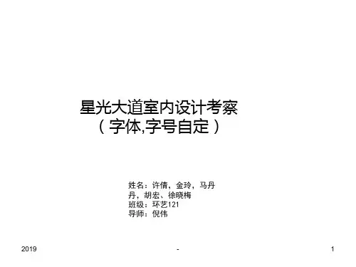 休闲娱乐空间设计考察报告ppt课件
