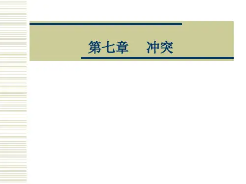 《团队建设与管理》课件PPT：7 冲突