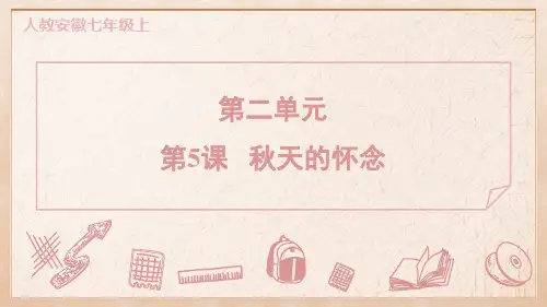 2024年人教版七年级上册语文第二单元第5课秋天的怀念