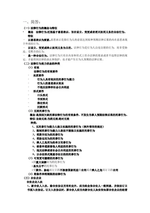 经济法考点全面总结