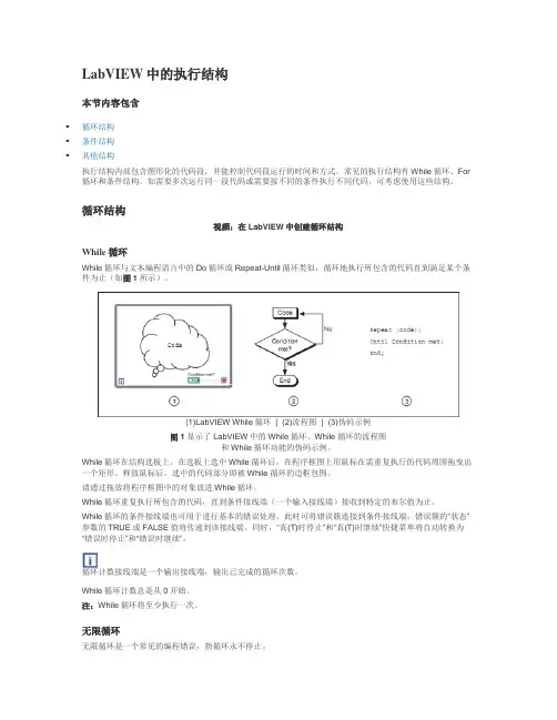 LabVIEW中的执行结构