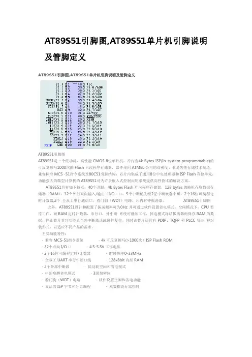 AT89S51引脚图