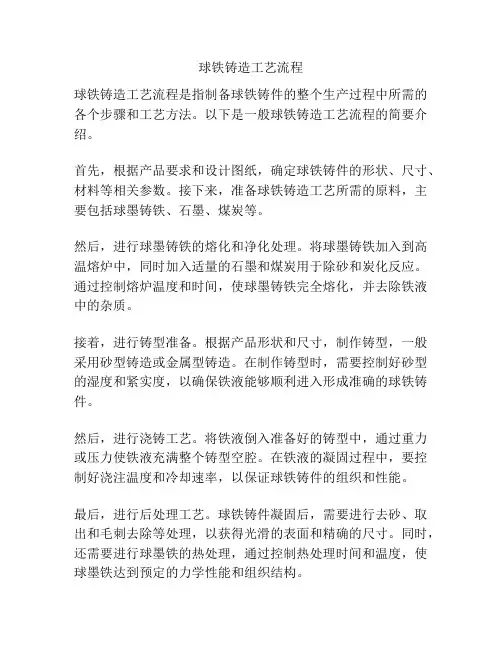球铁铸造工艺流程