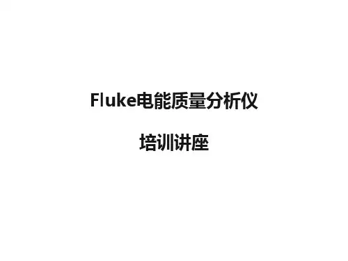Fluke电能质量分析仪培训讲座