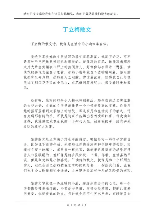 丁立梅散文