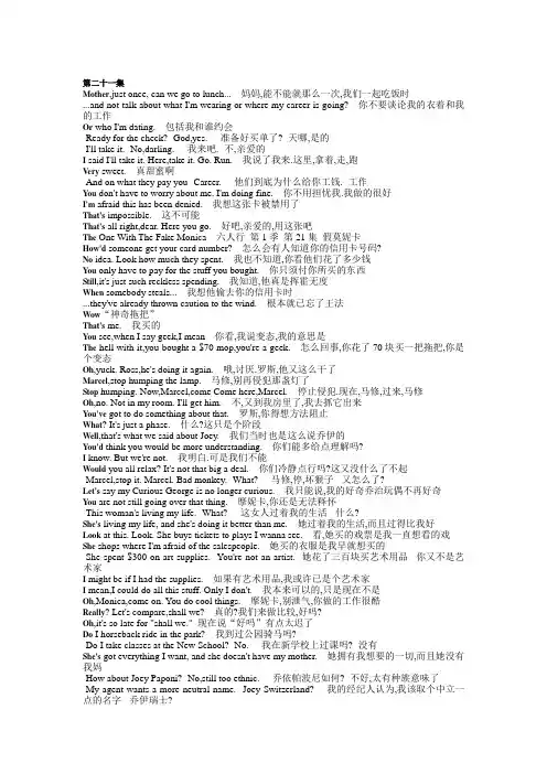 老友记第一季-21中英文字幕