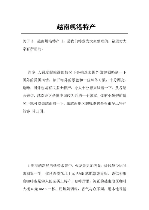 越南岘港特产
