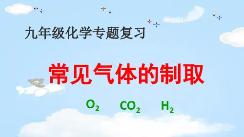 人教版中考化学专题复习 常见气体的制取 课件ppt课件