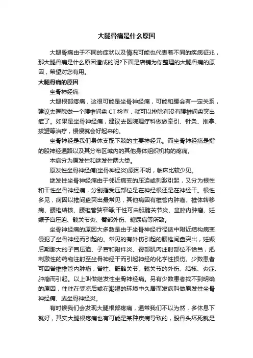 大腿骨痛是什么原因