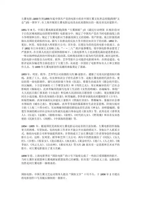 电影形式类型