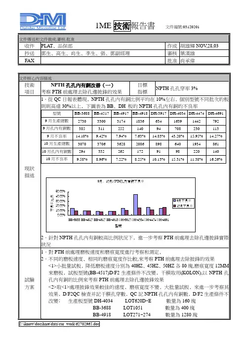 NPTH孔内有铜改善(一)