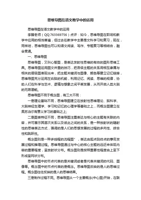 思维导图在语文教学中的运用
