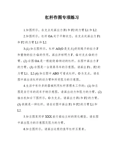 杠杆作图专项练习