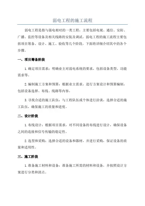弱电工程的施工流程