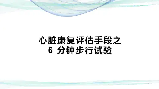 6分钟步行试验