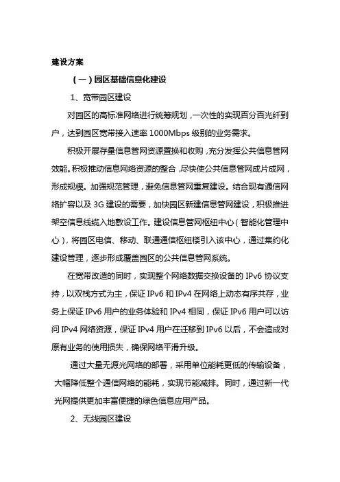 园区智慧园区建设方案