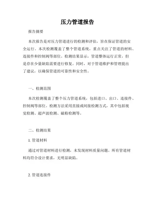 压力管道报告