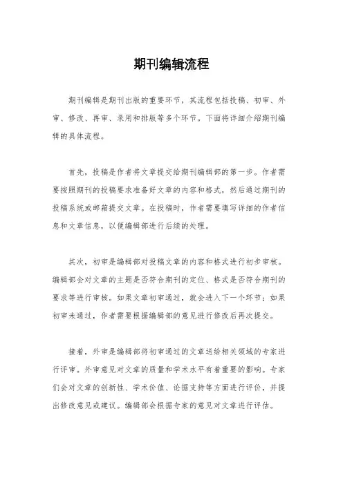 期刊编辑流程