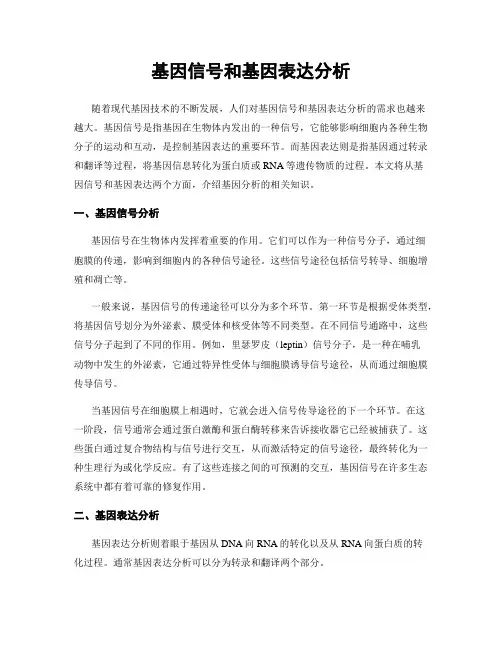 基因信号和基因表达分析