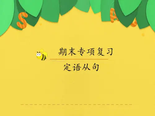 人教版九年级英语中考定语从句复习精品课件(共36页)