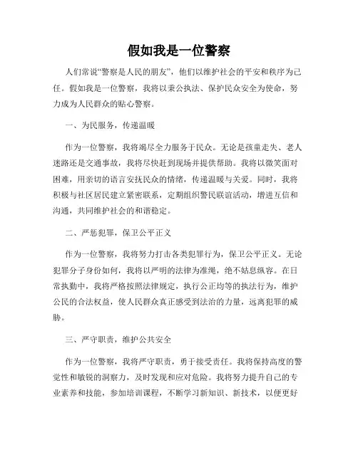假如我是一位警察